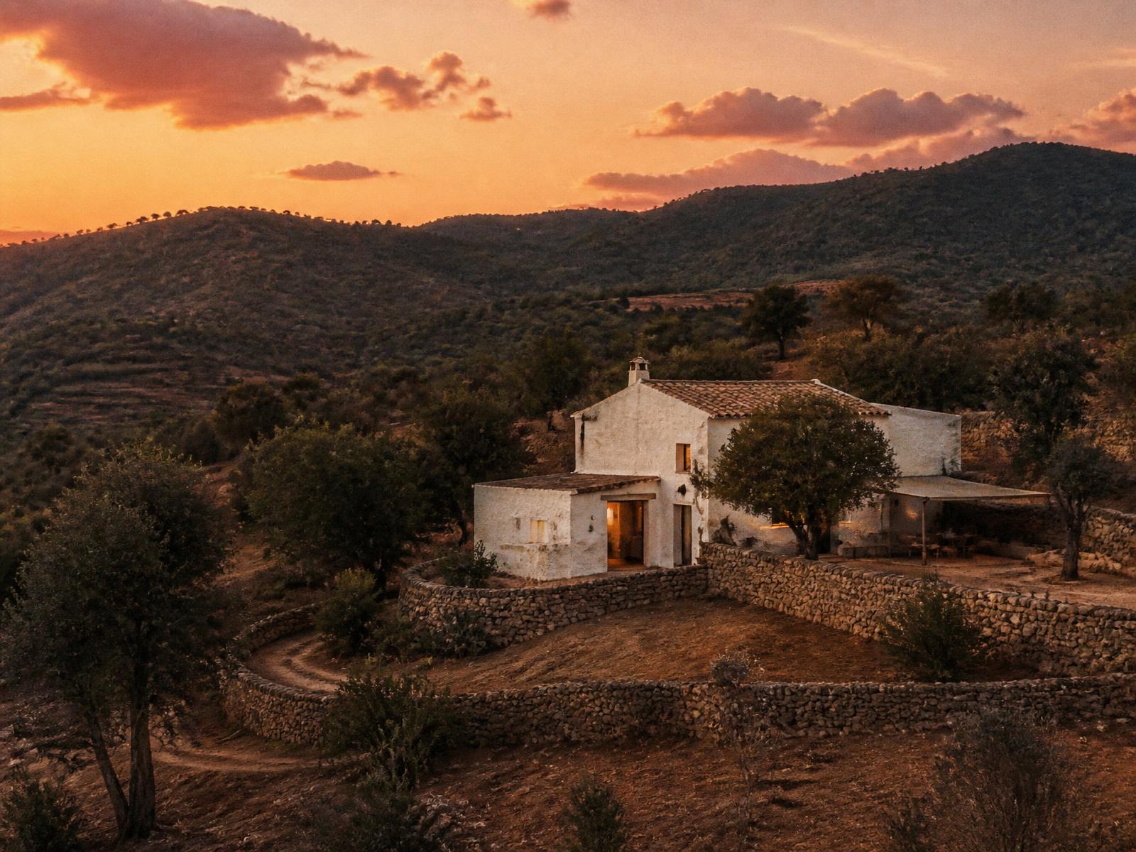 A house in the interior of Ibiza.